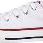 Converse Unisex-Child Chuck Taylor All Star Canvas Low Top Sneaker, Optical White, 1 M US Little Kid