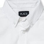 The Children’s Place boys Long Sleeve Oxford School Uniform Button Down Shirt, White, Large US