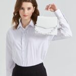 CATMICOO Mini Purses for Women Trendy Mini Bag with Detachable Plastic Chain (White)