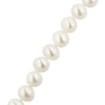 Sterling Silver White Freshwater Cultured A Quality Pearl Necklace (5.5-6mm), 18″