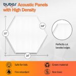 BUBOS 12 Pack Hexagon Acoustic Panels Soundproof Wall Panels,14 X 13 X 0.4Inches Sound Absorbing Panels Acoustical Wall Panels, Acoustic Treatment for Recording Studio, Office, Home,White