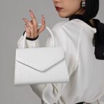 YDSIII White Bag,Mini Bag with Trendy Small Handbags Crocodile Pattern Classic Shoulder Bag Handbag