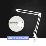 For Hyperx Quadcast White Boom Arm, Boom Scissor Arm For Hyperx Quadcast S, Professional Adjustable Mic desk mount White Stand, Compatible With RGB USB Condenser Microphone Hyperx Quad cast S