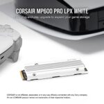 Corsair MP600 PRO LPX 2TB M.2 NVMe PCIe x4 Gen4 SSD – Optimized for PS5 (Up to 7,100MB/sec Sequential Read & 6,800MB/sec Sequential Write Speeds, High-Speed Interface, Compact Form Factor) White