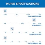 Hammermill Printer Paper, 20 Lb Copy Paper, 8.5 x 11 – 8 Ream (4,000 Sheets) – 92 Bright, Made in the USA