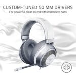 Razer Kraken Gaming Headset: Lightweight Aluminum Frame, Retractable Noise Isolating Microphone, for PC, PS4, PS5, Switch, Xbox One, Xbox Series X & S, Mobile, 3.5 mm Audio Jack – Mercury White