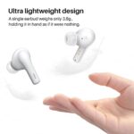 TOZO A2 Mini Wireless Earbuds Bluetooth 5.3 in Ear Light-Weight Headphones Built-in Microphone, IPX5 Waterproof, Immersive Premium Sound Long Distance Connection Headset with Charging Case, White