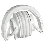 Audio-Technica ATH-M50XWH Professional Studio Monitor Headphones, White, Small