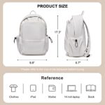 coofay Carry on Backpack For Women Men Waterproof College Gym Backpack Lightweight Small Travel Backpack Rucksack Casual Daypack Laptop Backpacks Hiking Backpack White