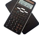 Sharp EL-531TGBBW 12-Digit Scientific/Engineering Calculator with Protective Hard Cover, Battery and Solar Hybrid Powered LCD Display, Great for Students and Professionals, Black,Black and White