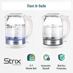 COSORI Electric Kettle 1.7L,Speed-Boil Water Boiler (BPA Free) Auto Shut-Off & Boil-Dry Protection,Glass Water Boiler with LED Indicator Inner Lid & Bottom,White