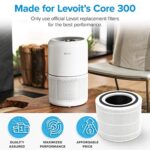 LEVOIT Core 300 Air Purifier Replacement Filter, 3-in-1 True HEPA, High-Efficiency Activated Carbon, Core300-RF, White, 2 Count (Pack of 1)