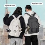 Lightweight School Bag Casual Daypack College Laptop Backpack for Men Women Water Resistant Travel Rucksack for Sports High School Middle Bookbag for girls?White?