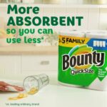 Bounty Quick-Size Paper Towels, White, 12 Family Rolls = 30 Regular Rolls (Packaging May Vary)