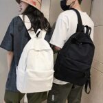 Jesdo DIY Canvas Backpack Large Casual Daypack Satchel (White)