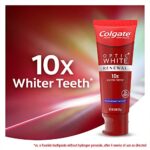 Colgate Optic White Renewal Teeth Whitening Toothpaste with Fluoride, 3% Hydrogen Peroxide, High Impact White, Mint – 3 Ounce (2 Pack)