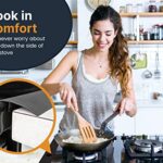 Linda’s Essentials Silicone Stove Gap Covers (2 Pack), Heat Resistant Oven Gap Filler Seals Gaps Between Stovetop and Counter, Easy to Clean (21 Inches, Black)