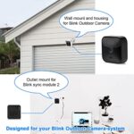 All-New Blink Outdoor Camera Wall Mount, Weatherproof Protective Housing and 360 Degree Adjustable Mount with Blink Sync Module 2 Mount for Blink Outdoor Security Camera System (White 3Pack)