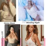 Avidlove Bridal Lingerie for Women White Lingerie Lace Babydoll Lingerie Honeymoon Lingerie for Bride(White,Small)