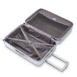 American Tourister Moonlight Hardside Expandable Luggage with Spinner Wheels, Iridescent White, Checked-Large 28-Inch