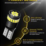 AUXITO 194 LED Light Bulb 6000K White 168 2825 W5W T10 Wedge 24-SMD 3014 Chipsets LED Replacement Bulbs Error Free for Car Dome Map Door Courtesy License Plate Dash Instrument Lights, Pack of 10