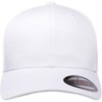 Flexfit Men’s Standard Wooly Combed Twill Fitted Baseball Cap, White, Large-X-Large