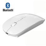ZERU Bluetooth Mouse,Rechargeable Wireless Mouse for MacBook Pro,Bluetooth Wireless Mouse for MacBook Air Laptop PC Computer (White)
