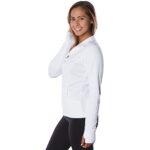 Global Blank Define Jacket Womens Athletic Jackets for Workout, Scrub and Gym Jackets Women, White, Large