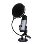 Enabled Dragonpad USA- 6″ Microphone Studio Pop Filter with Clamp – BLK/WHT