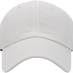 KB-LOW WHT Classic Cotton Dad Hat Adjustable Plain Cap. Polo Style Low Profile (Unstructured) (Classic) White Adjustable