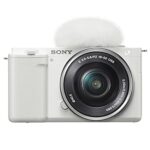 Sony Alpha ZV-E10 – APS-C Interchangeable Lens Mirrorless Vlog Camera Kit – White