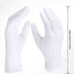 SATINIOR 6 Pairs Uniform Gloves Parade Costume Gloves for Police Formal Tuxedo Guard (White, Polyester)