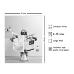 Kids Bathroom Decor Wall Art – Cute Bathroom Decor – Black and White Grey Gray Bathroom Decor for Men Women, Boys – Funny Small Bathroom Accessories – Powder Room – Restroom Decor – Sloth Wall Decor