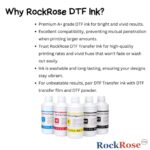 RockRose DTF White Transfer Ink Refill – 500ml Bottle for Heat Transfer Film and DTF Printers