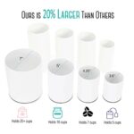 Outshine White Farmhouse Nesting Kitchen Canisters Set of 4 | Multipurpose Storage for Flour, Coffee, Tea, Sugar, Pens, Brushes, Makeup, Accessories, etc. | Gift for Housewarming, Birthday, Wedding