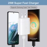 Super Fast Charger Type C,25W USB C Wall Charger Fast Charging Block for Samsung Galaxy S23/S23 Ultra/S23 Plus/S22/S22 Ultra/S22 Plus/Note 20/S20/S21/with 10FT C Charger Cable,White