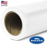 Savage Seamless Paper Photography Backdrop – Color #66 Pure White, Size 53 Inches Wide x 36 Feet Long, Backdrop for YouTube Videos, Streaming, Interviews and Portraits – Made in USA