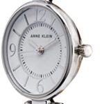 Anne Klein Women’s 109443WTRD Silver-Tone White Dial and Red Leather Strap Watch
