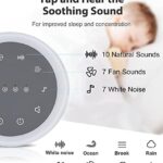 Anescra White Noise Sound Machine and Night Light for Home Office with 24 Soothing Nature Sounds,16 Levels Volume, Portable Sleep Sound Timer Therapy for Baby Adults Kids, Sleeping Aid|USB Type-C