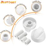 Blutoget 4 Pack Universal White Control Knobs with 12 Adapters Universal Stove Knobs for Oven/Stove/Range Universal Knobs – Wide Range of Availability