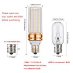 EKSAVE E17 LED 10W Light Bulb,80-100W Equivalent,Intermediate Base,Not Dimmable 3000K Soft White 1000LM for Home Lighting, Ceiling Fan, 4 Pack