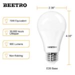 BEETRO Lighting A19 LED Bulbs, E26 Base, 70w Equivalent, 900 Lumens, Soft White 3000k Pack of 6pcs