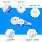 Dicatlon 10 pieces of 1/5″ x 4724″ White Out correction tape correction tape set, safe material,Easy To Use, ideal for students children, office working personnel