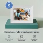 Aura Mason WiFi Digital Picture Frame | The Best Digital Frame for Gifting | Send Photos from Your Phone | Quick, Easy Setup in Aura App | Free Unlimited Storage | White Quartz