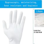 ZFYOUNG 6 Pcs?3pairs? White Cotton Gloves?White moisturizing Gloves, Cotton Gloves for Dry Hands Eczema, White Sleep Gloves for Men and Women, Beauty Coin SPA Cloth Gloves