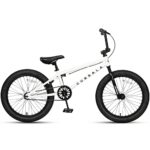 cubsala 20 Inch Freestyle BMX Bicycle Kids Bike for 6 7 8 9 10 11 12 13 14 Years Old Boys Girls and Beginners, White