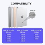 CHESONA Keyboard Case for iPad 9th Generation (2021)/8th Gen/7th Gen 10.2 Inch, Detachable Wireless with Pencil Holder Stand Folio Keyboard Cover for New iPad 9th Gen/8th Gen/7th Gen 10.2”, White