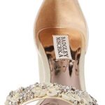 Badgley Mischka Women’s Finesse Heeled Sandal, Ivory Satin, 8.5 M US
