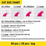 zetpo 80 pcs Cat Nail Caps | Cat Claw Covers | with Adhesives and Applicators (S, Pearl White)