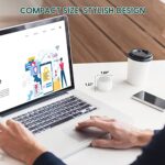 White Noise Machine Babelio Mini Sound Machine for Adults Kids Baby | 15 Non-looping Sounds | Timer | Easy to Pocket and Travel – White